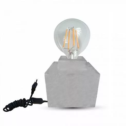 Cemento beton talpú asztali lámpa (E27) szürke