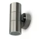 Inox Wally oldalfali lámpatest, 2 x GU10, 2 irányú
