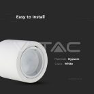 Gipsz spot lámpatest, falon kívüli, kör alakú, fehér