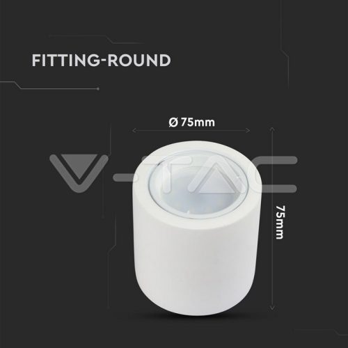 Gipsz spot lámpatest, falon kívüli, kör alakú, fehér