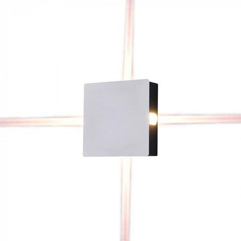 4-Sides-S oldalfali LED lámpatest, 4W, Fehér, meleg fehér