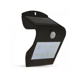 Napelemes oldalfali lámpa 1.5 Watt fekete 4000+4000K