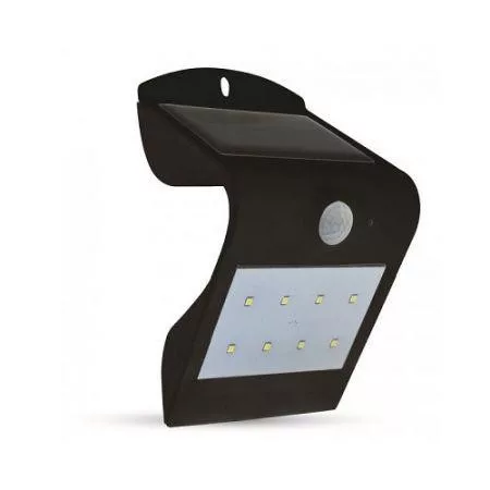 Napelemes oldalfali lámpa 1.5 Watt fekete 4000+4000K