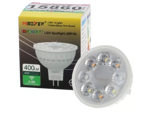 LED lámpa MR16 (4W/25°) - RGB+színhőmérséklet vezérlő