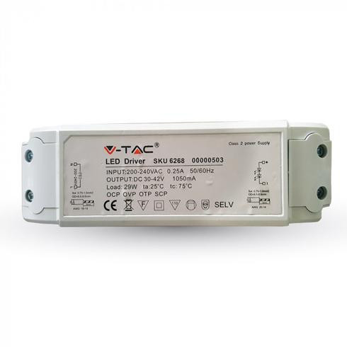 V-TAC Tápegység 29 Wattos V-TAC LED panelekhez, dimmelhető