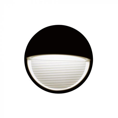 Lépcsővilágító StepLight-L LED lámpa 3W - kör - fekete - meleg fehér Kifutó!