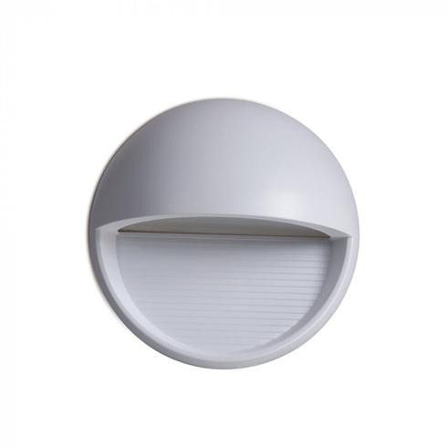 Lépcsővilágító StepLight-L LED lámpa 3W - kör - szürke - meleg fehér Kifutó!