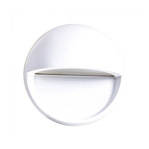 Lépcsővilágító StepLight-L LED lámpa 3W - kör - fehér - természetes fehér Kifutó!