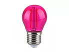 LED lámpa E27 filament (2W/300°) Kisgömb - pink