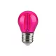 LED lámpa E27 filament (2W/300°) Kisgömb - pink