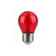 LED lámpa E27 filament (2W/300°) Kisgömb - piros