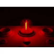 LED lámpa E27 filament (2W/300°) Kisgömb - piros