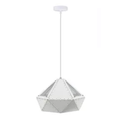   Pastel Diamond modern csillár (E27)- 1 égős- világos pasztell fehér prizmával