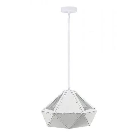 Pastel Diamond modern csillár (E27)- 1 égős- világos pasztell fehér prizmával