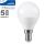 LED lámpa E14 (5,5W/180°) Kisgömb, természetes fehér PRO Samsung