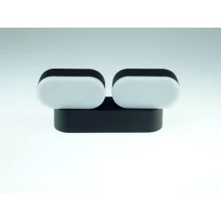   Rotac oldalfali dekor lámpatest, 12W, fekete, meleg fehér dupla