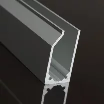   Alu profil I6 eloxált ezüst LED szalaghoz-üvegszorító profil plexi/üveg táblához