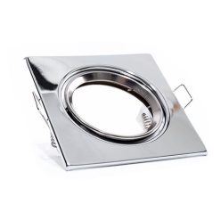   Beépíthető négyzet alakú spot lámpatest billenthető króm Optonica