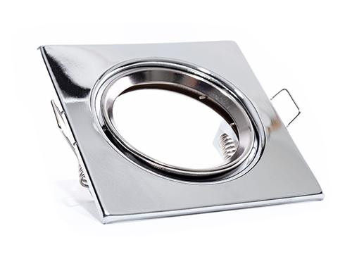 Beépíthető négyzet alakú spot lámpatest billenthető króm Optonica