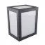 Cube oldalfali dekor lámpatest, 12W, fekete, meleg fehér