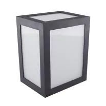 Cube oldalfali dekor lámpatest, 12W, fekete, hideg fehér