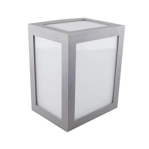 Cube oldalfali dekor lámpatest, 12W, szürke, meleg fehér