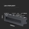 LED Lépcsővilágító StepLight süllyeszthető - fekete (6W) 3000K