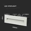 LED Lépcsővilágító StepLight süllyeszthető - fehér (6W) 3000K