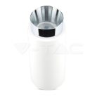 Gipsz spot lámpatest, falon kívüli, kör, fehér-króm