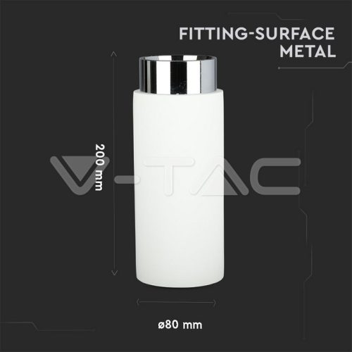 Gipsz spot lámpatest, falon kívüli, kör, fehér-króm