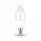 LED Gyertya lámpa E27  (5,5Watt/200°) PRO - hideg fehér