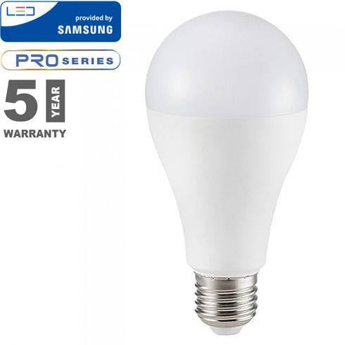LED lámpa E27 (8,5W/200°) Körte A60, hideg fehér PRO Samsung