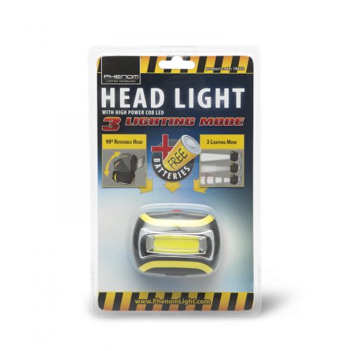Nagy fényerejű COB LED fejlámpa - elemes