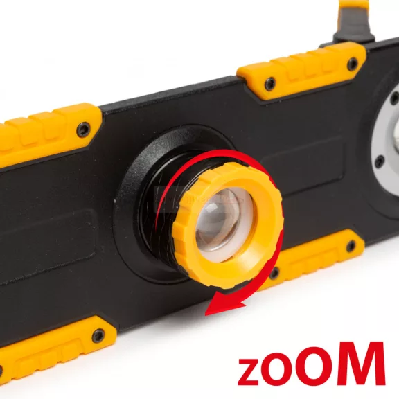 LED reflektor - akkumulátoros, dimmerelhető, fókuszálható - 1500 lumen 15W