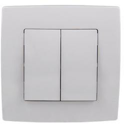 Elmark City dupla alternatív 106+6-os kapcsoló fehér