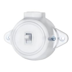 Retro egypólusú kapcsoló falon kívüli fehér