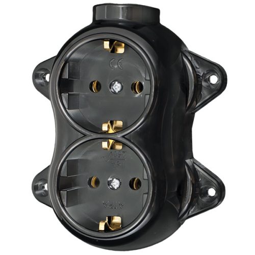 Retro dupla dugalj falon kívüli fekete