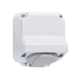 Ex vízmentes dugalj szürke csapfedéllel IP44 fehér