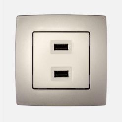 Elmark City dupla USB töltőaljzat  Pezsgő