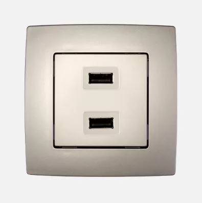 Elmark City dupla USB töltőaljzat  Pezsgő