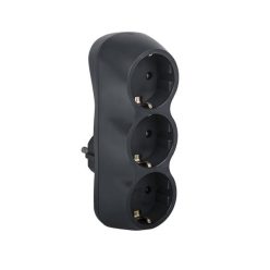 Elmark hálózati 3-as elosztó grafit 16A 3500W