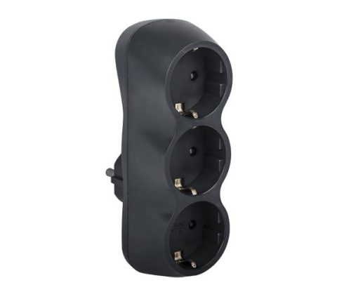 Elmark hálózati 3-as elosztó grafit 16A 3500W