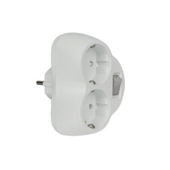   Elmark hálózati 2-es elosztó kapcsolóval fehér 16A 3500W