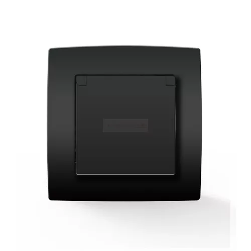 Elmark City német típusú dugalj antracit fedéllel IP44 csavaros