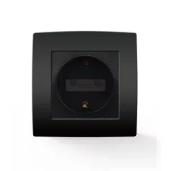 Elmark City német típusú dugalj csavaros antracit