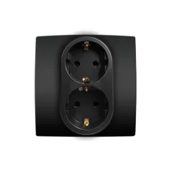 Elmark City német típusú dupla dugalj antracit csavaros