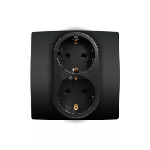 Elmark City német típusú dupla dugalj antracit csavaros