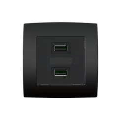 Elmark City dupla USB töltőaljzat antracit