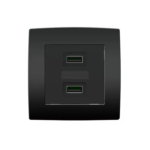 Elmark City dupla USB töltőaljzat antracit