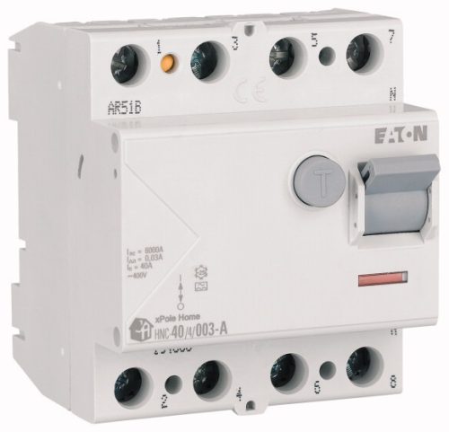Eaton Xpol Home áram-védőkapcsoló (Fi-relé) 4P 25A 400V 30mA A tip.